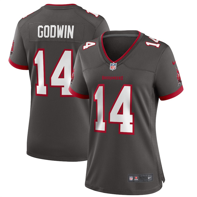Women's Tampa Bay Buccaneers #14 Chris Godwin Grey Stitched Football Jersey(Run Small)